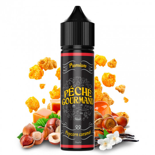E-Liquid Popcorn Caramel - Shortfill Format - Péché gourmand by Liquidelab | 50ml