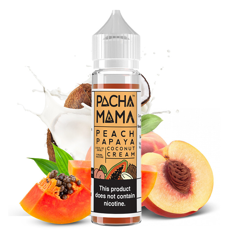 E-Liquid Peach Papaya Coconut Cream - Shortfill Format - Pachamama by Charlie's Chalk Dust | 50ML