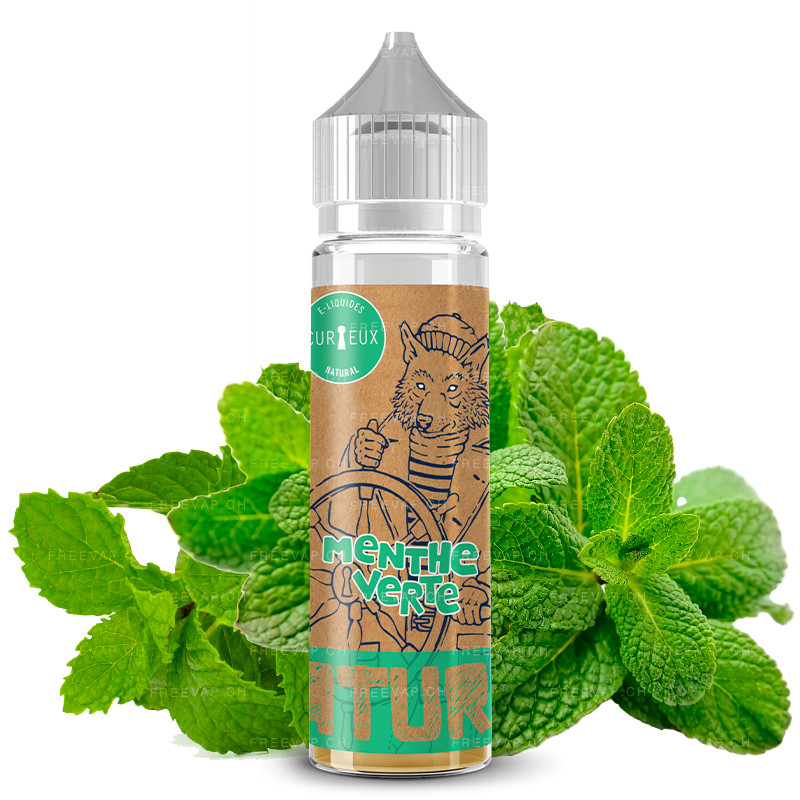 E-Liquide Natural Menthe Verte - Shortfill Format - Édition Natural by Curieux | 50ml