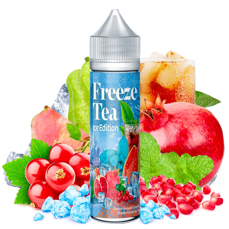 E-liquide Goyave Grenade Groseille Menthe Givrée Ice tea - Shortfill Format - FreezeTea by Made in Vape | 50ml