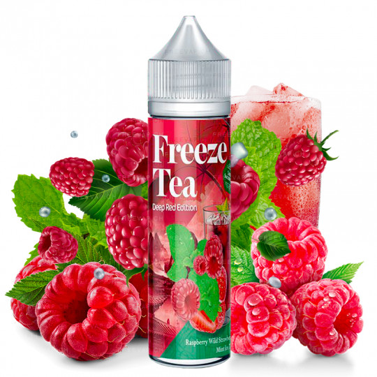 E-liquide Raspberry mint & wild strawberry ice tea - Shortfill Format - FreezeTea by Made in Vape | 50ml