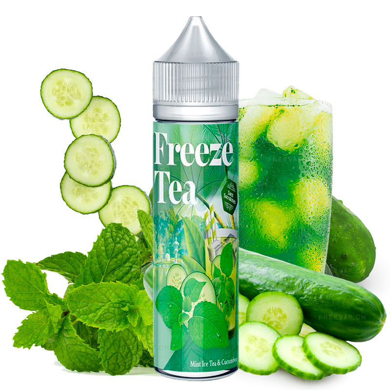 E-liquide Mint Ice Tea & Cucumber - Shortfill Format - FreezeTea by Made in Vape | 50ml