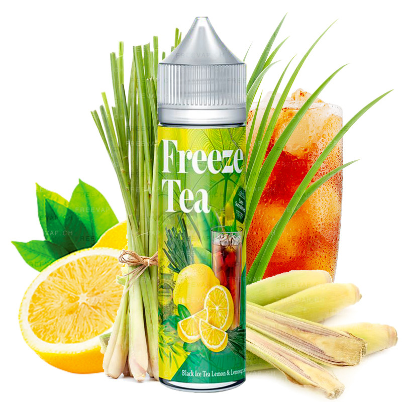 E-Liquid Black Ice Tea Lemon & Lemongrass - Shortfill Format - FreezeTea by Made in Vape | 50ml
