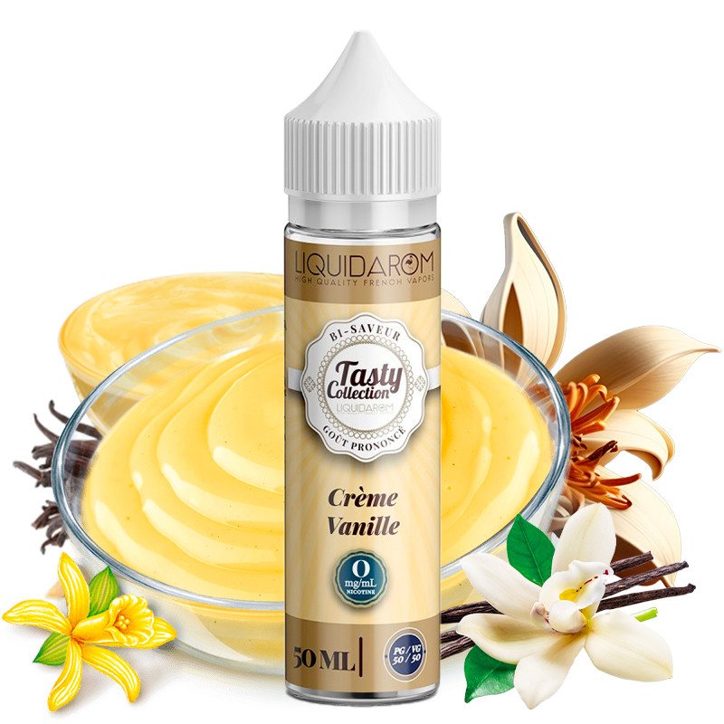 Eliquide Crème Vanille - Shortfill format - Tasty by LiquidArom | 50ml