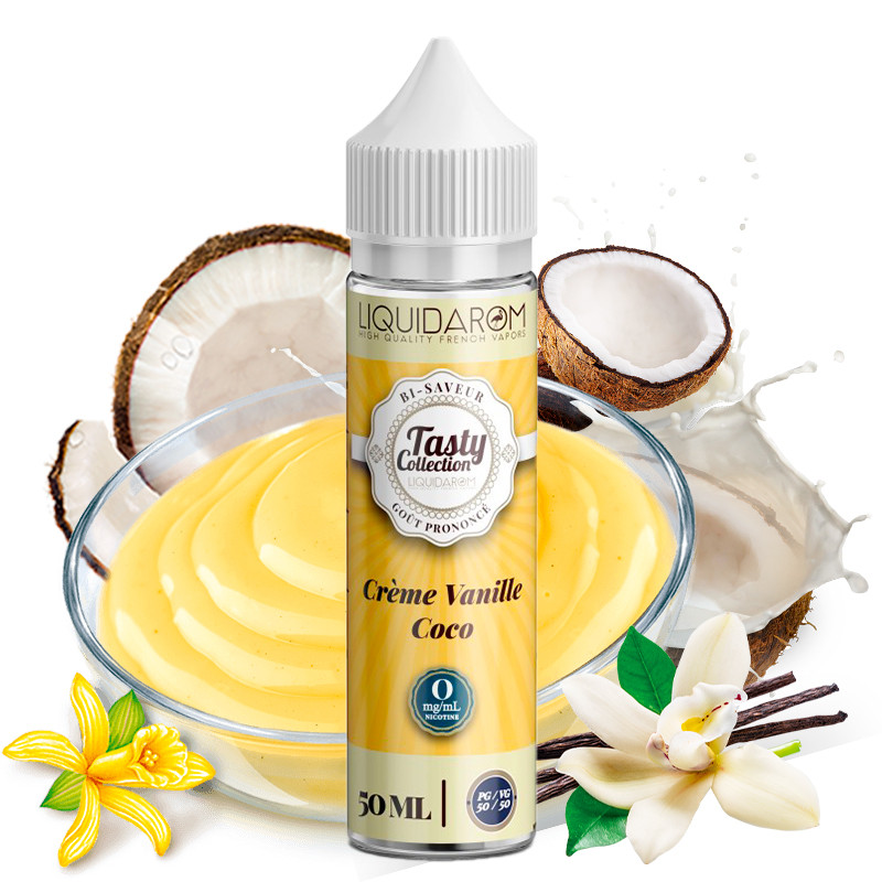 E-Liquid Kokos-Vanillecreme - Shortfill format - Tasty by LiquidArom | 50ml