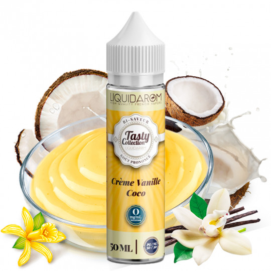 E-Liquid Kokos-Vanillecreme - Shortfill format - Tasty by LiquidArom | 50ml