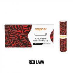 Pack de 10 filtres Vilter couleur Red Lava - Swiss ProVape
