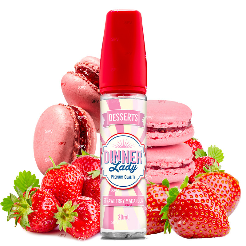 Strawberry Macaroon - Desserts - Dinner Lady | Longfill 20 ml in 60 ml