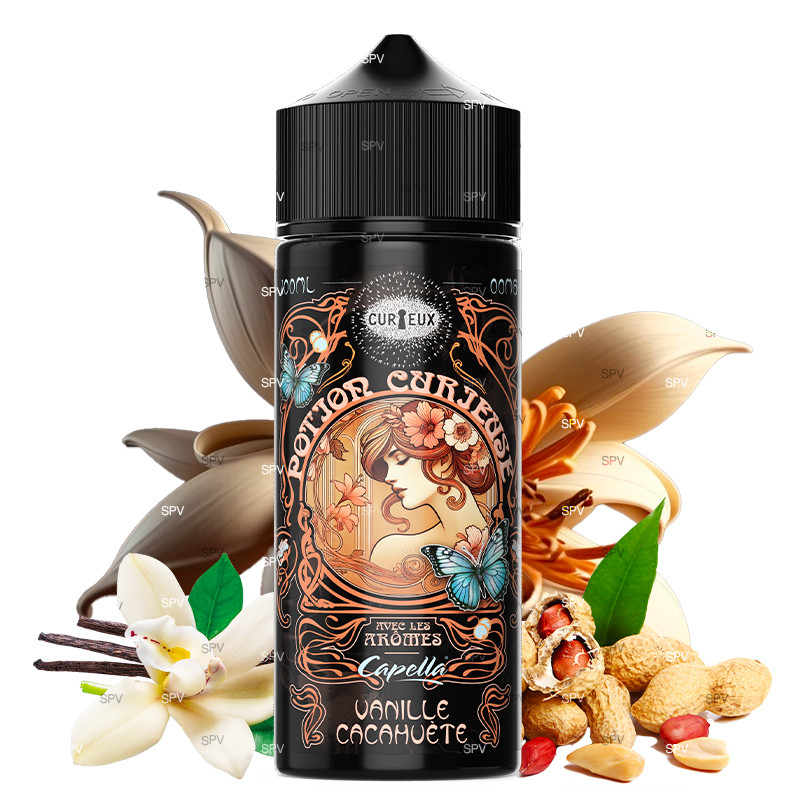 Vanille Cacahuète (arômes Capella) - Potion Curieuse by Curieux | 100 ml in 120 ml
