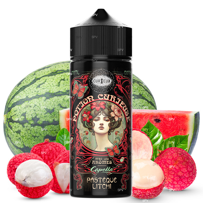 Wassermelone Litschi (Capella-Aromen) - Potion Curieuse by Curieux | 100 ml in 120 ml