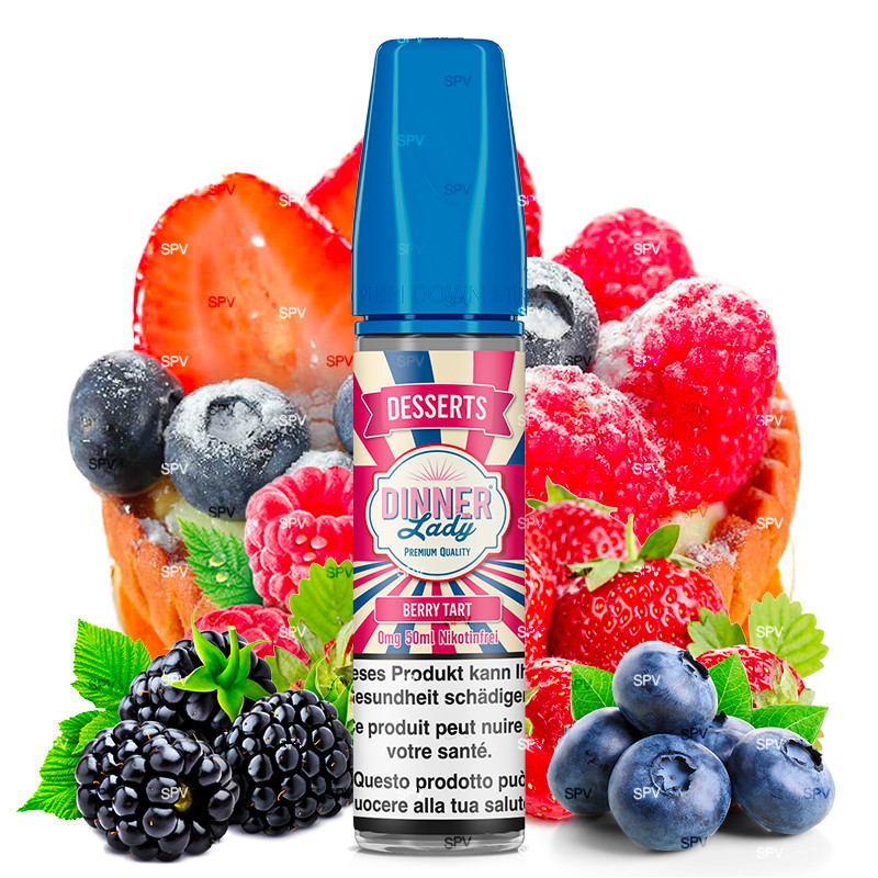 E-Liquid Berry Tart (rote Früchte-Tarte) - Shortfill Format - Dinner Lady | 50ml