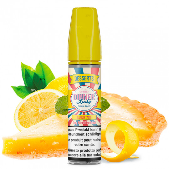 E-liquide Lemon Tart - Shortfill format - Dinner Lady | 50ml