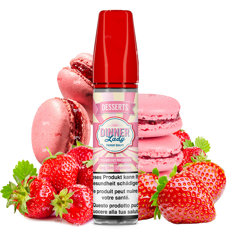 E-Liquid Strawberry Macaroon Shortfill-Format - Dinner Lady | 50 ml