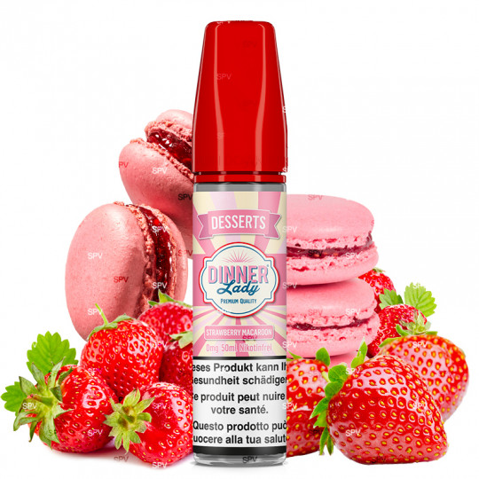 Strawberry Macaroon - Shortfill Format - Dinner Lady | 50ml