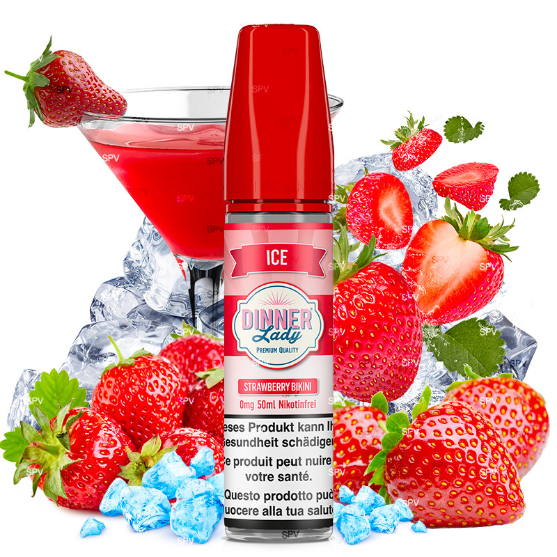 Eliquid Strawberry Bikini Ice - Shortfill format - Dinner Lady | 50ml