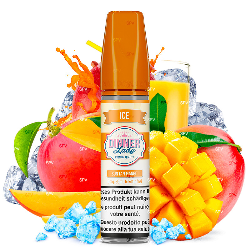 E-liquide Sun Tan Mango Ice - Shortfill format - Dinner Lady | 50ml