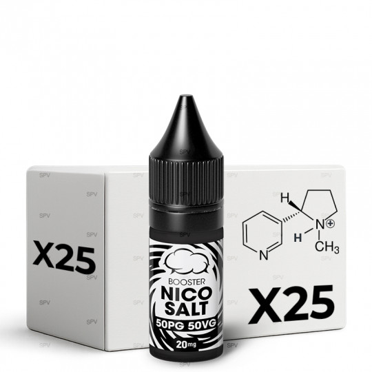 x25 Nikotin-Shot NicoSalt 20mg/ml (50%PG / 50%VG) - Eliquid France | 10ml