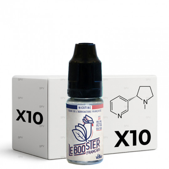 Pack x10 Le Booster Français FRAIS 20mg by VDLV (50%PG / 50%VG) | 10ml