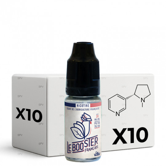 x10 Nikotin-Shot 20mg "Le Booster Français" by VDLV (70%PG / 30%VG) | 10ml