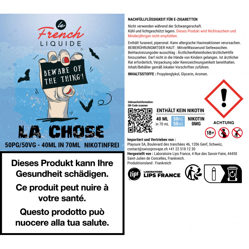 E-liquid La Chose -Shortfill Format - Le french Liquide | 40ml
