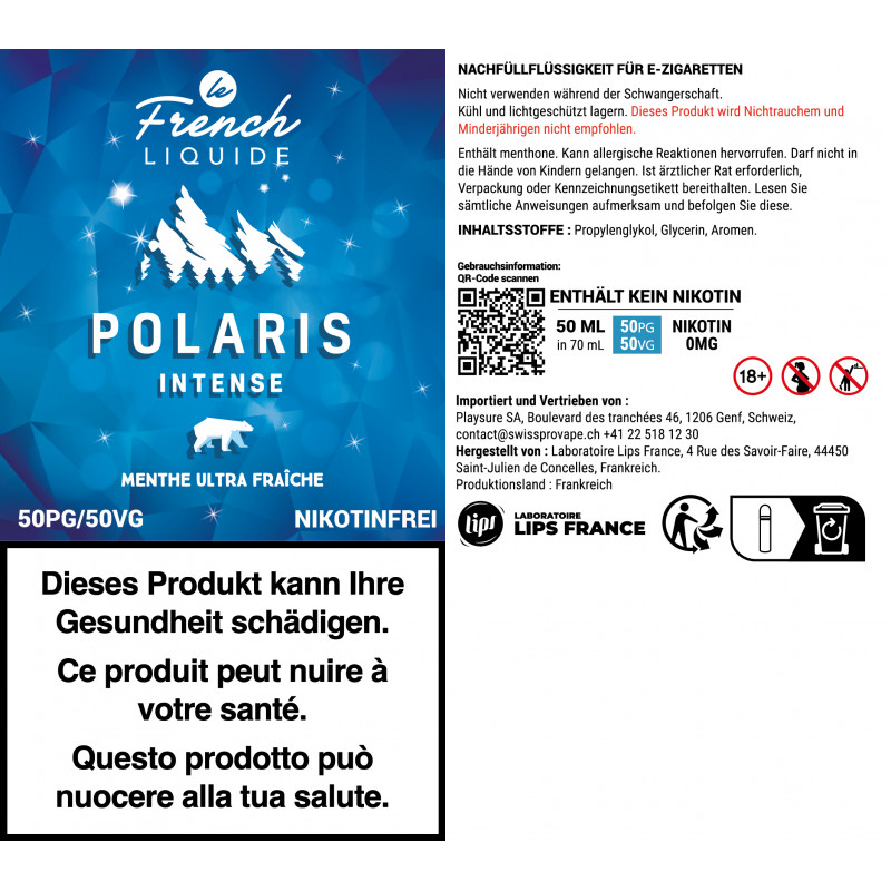 E-Liquide Polaris Intense - Shortfill Format - Le French Liquide | 50ml