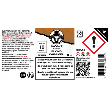 Blond Caramel - Nikotinsalz - Salt e-Vapor by Le French Liquide | 10ml