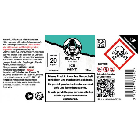 E-liquid Ice Mint - Nicotine salts - Salt E-Vapor | 10ml