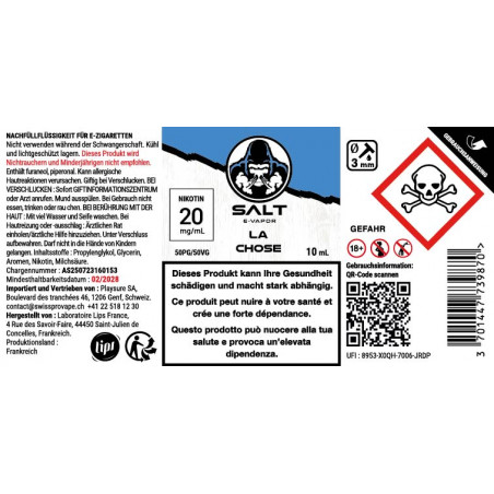 La Chose - Nicotine salts - Salt E-Vapor | 10ml