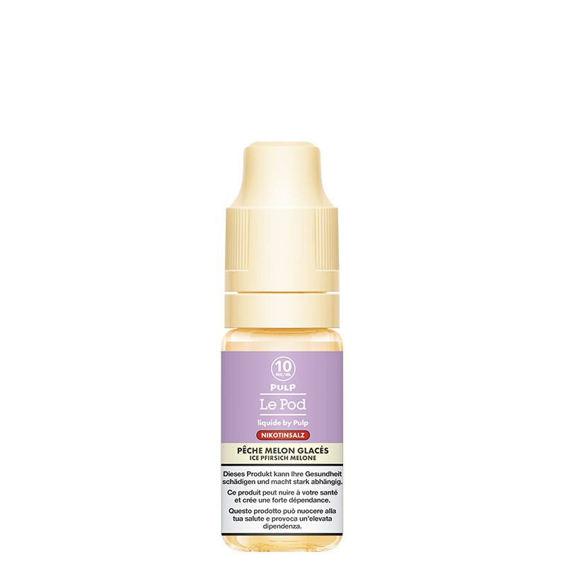 Pêche Melon Glacé (Pfirsich, Melone & Eis) - Nikotinsalz - Le POD by Pulp | 10 ml