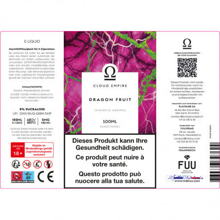 Dragon Fruit - Cloud Empire by Fuu | 100 ml in 120 ml