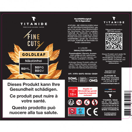Goldleaf - Fine Cuts by Titanide | 50 ml in 75 ml