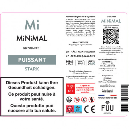 Puissant - MiNiMAL by The Fuu | 50 ml in 60 ml