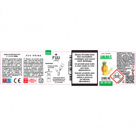 E-Liquide Ananas - Sels de Nicotine - Prime By The FUU | 10ml