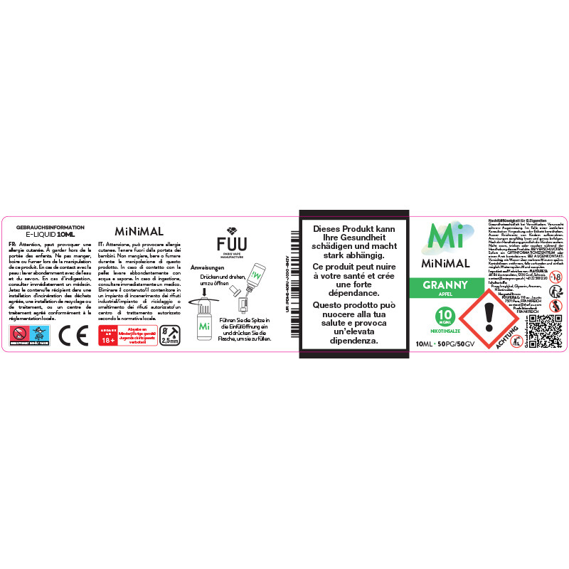 Granny - Sels de nicotine - Minimal by The Fuu | 10ml