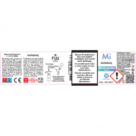 E-Liquid Pêché Mignon (Pfirsich & Aprikose) - Nikotinsalze - Minimal by The Fuu | 10ml