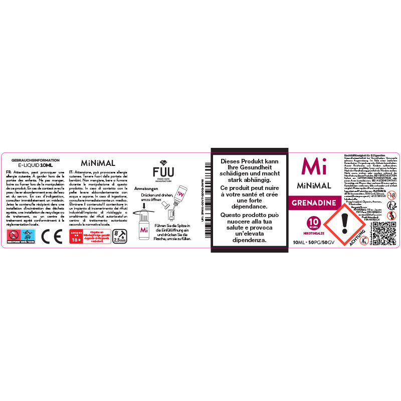 Grenadine - Nikotinsalze - Minimal by The Fuu | 10ml