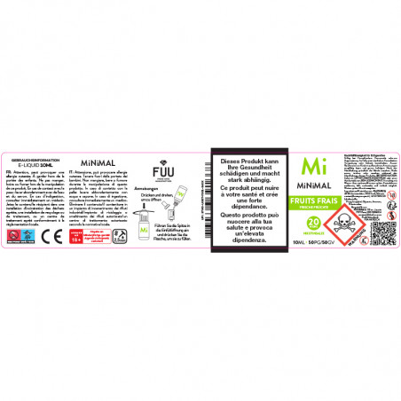 E-Liquide Fruits Frais - Sels de nicotine - Minimal by The Fuu | 10ml