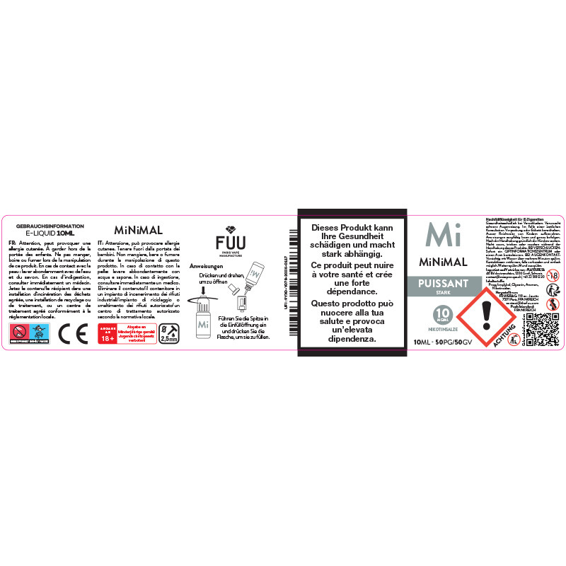 E-Liquid Puissant - Nicotine Salts - Minimal By The FUU | 10ml