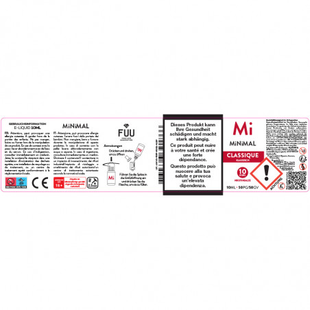 Classique - Sels de nicotine - Minimal By The FUU | 10ml