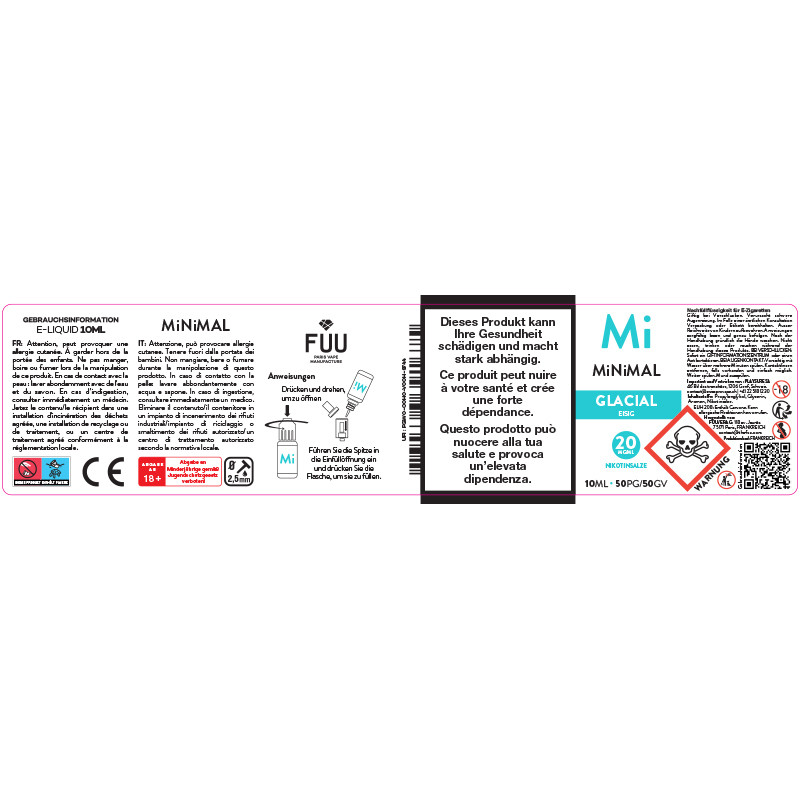 Glacial - Sels de Nicotine - Minimal By The FUU | 10ml