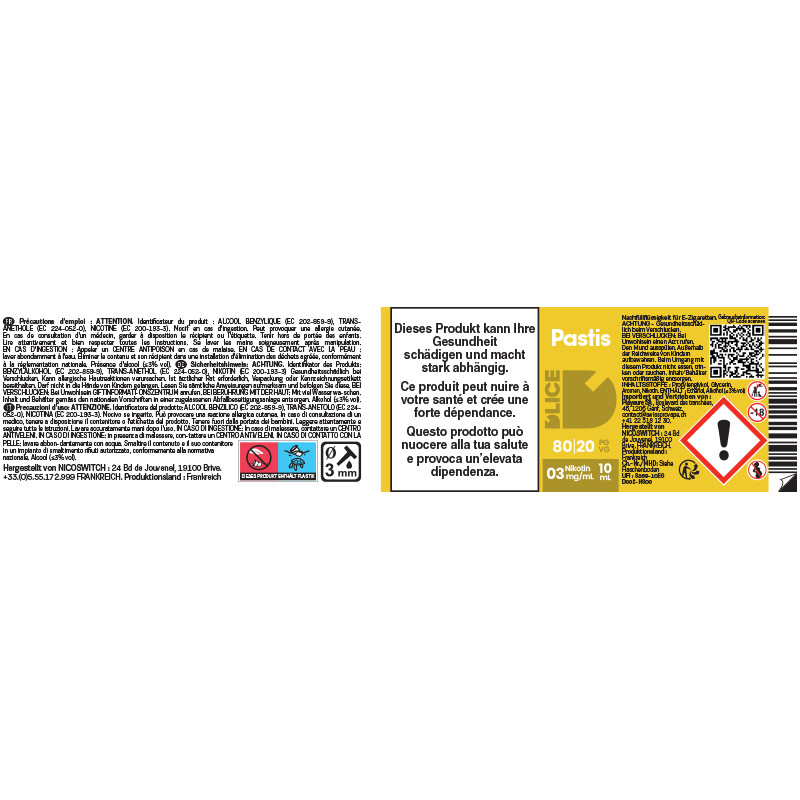 E-liquide Pastis - D'lice | 10ml