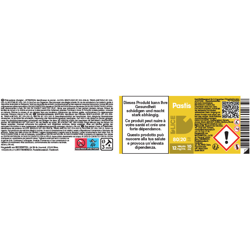 E-liquide Pastis - D'lice | 10ml