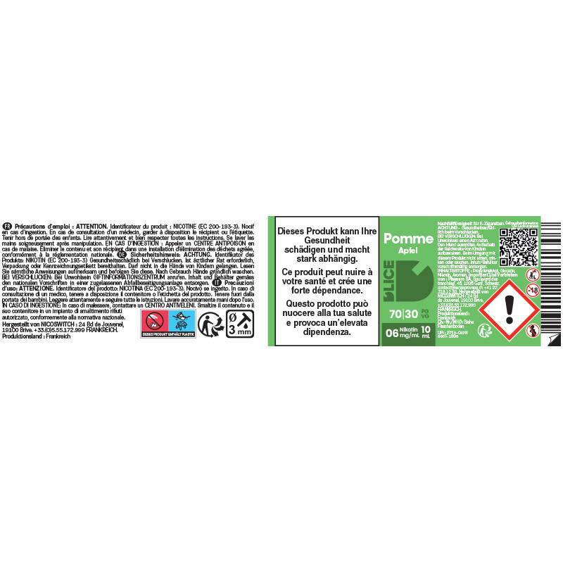 E-Liquid Apfel - D'lice | 10 ml