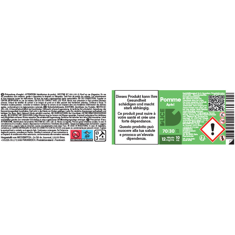 E-Liquid Apfel - D'lice | 10 ml