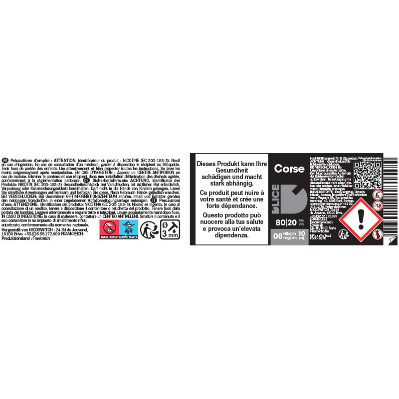 E-liquid Corsica Tobacco - D'lice | 10ml