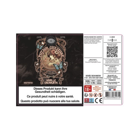 Vanille Erdnuss (Capella-Aromen) - Potion Curieuse by Curieux | 100 ml in 120 ml