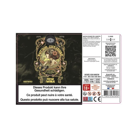 Pfirsich Mango (Capella-Aromen) - Potion Curieuse by Curieux | 100 ml in 120 ml