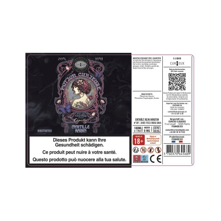 Blueberry Grape (Capella Aromas)  - Potion Curieuse by Curieux | 100 ml in 120 ml