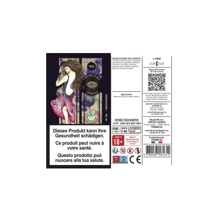 E-Liquid Himbeere Cassis - Shortfill Format - Édition 1900 by Curieux | 50ml