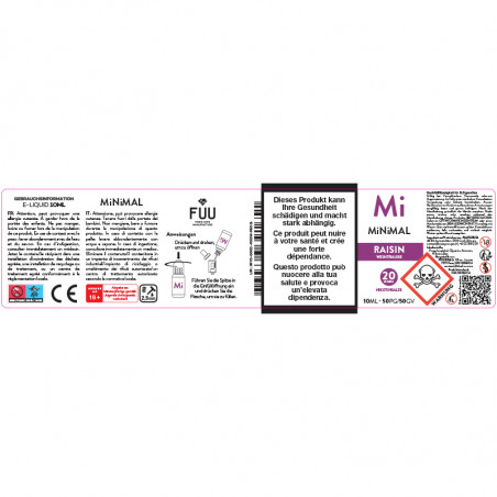 E-Liquid Traube - Nikotinsalze - Minimal By The FUU | 10ml